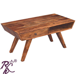Solid Wood Ellen Coffee Table With Drawer