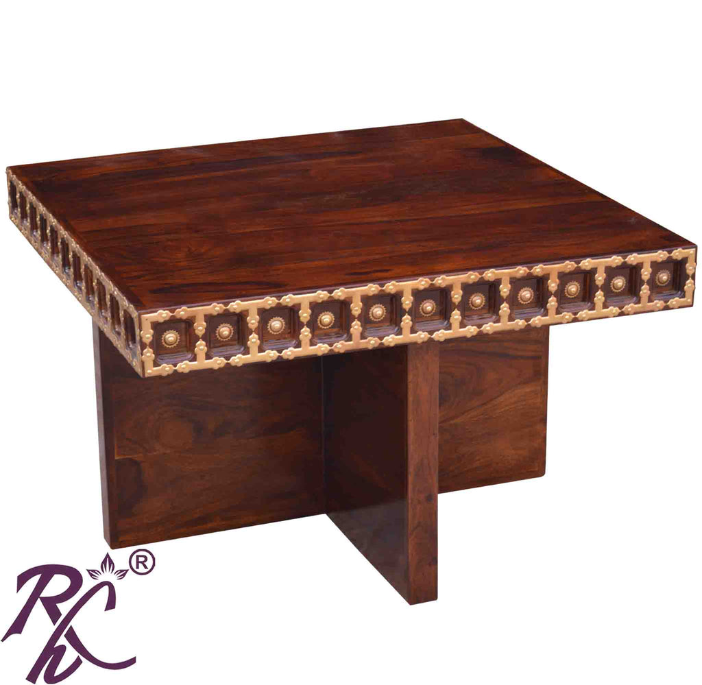 Trendy L+T Design Center Table Sq. 4 Pcs Stool Set Wooden Top