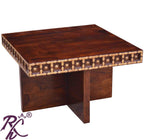 Trendy L+T Design Center Table Sq. 4 Pcs Stool Set Wooden Top