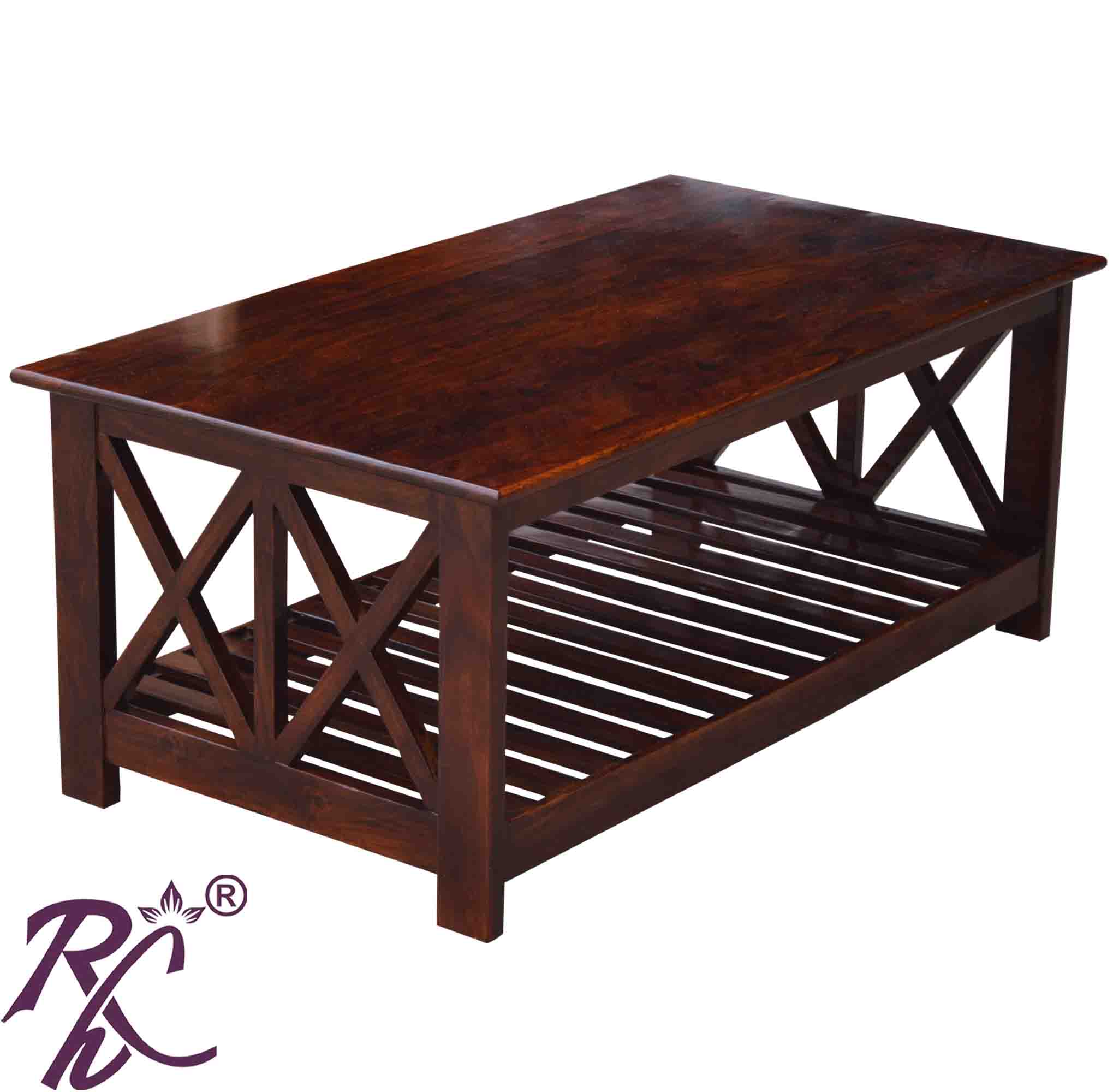 Solid Wood VV Design Coffee Table Wooden Top