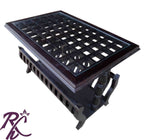Solid Wood Wooden Check Design Top Centre Table Large