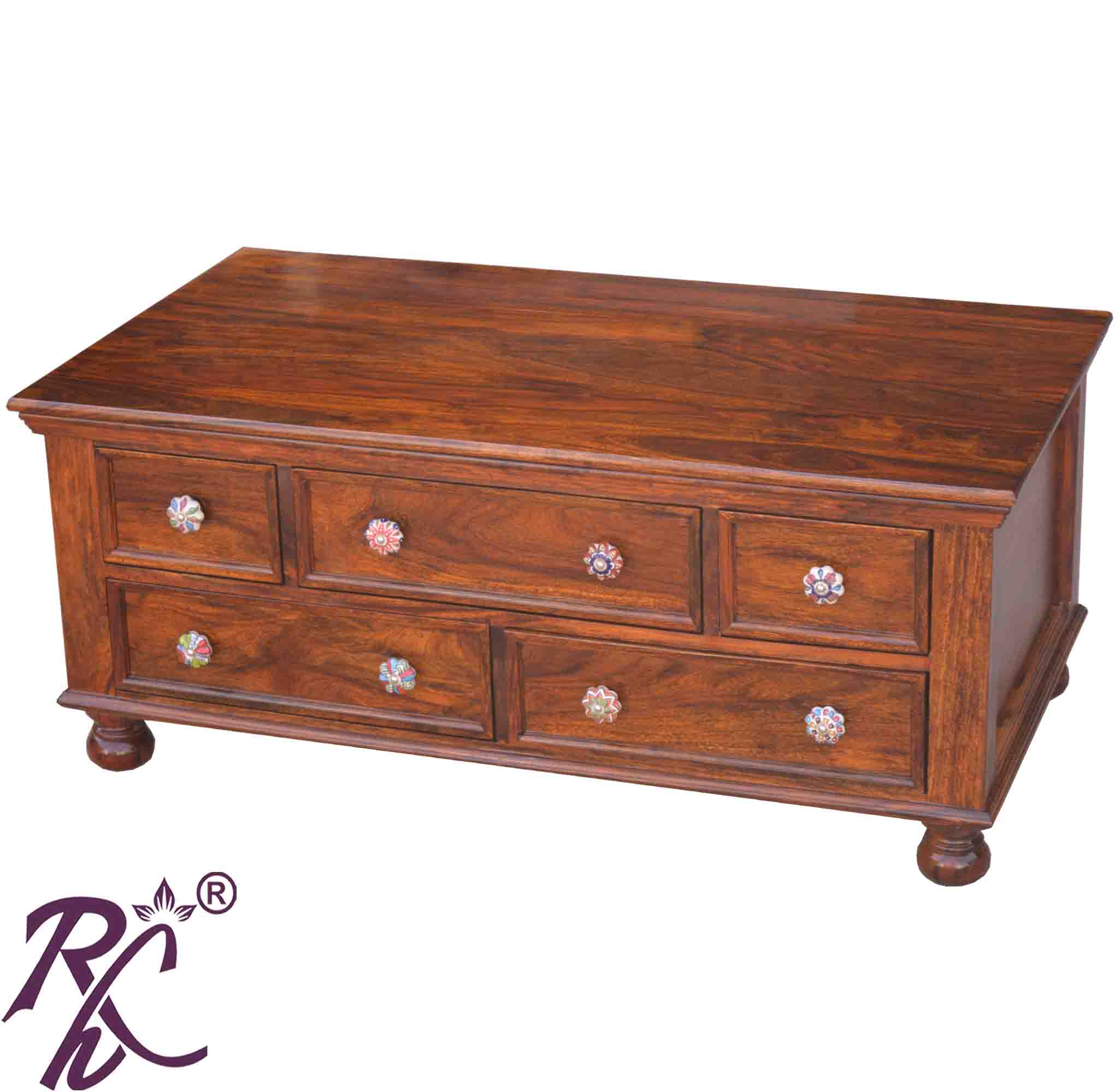 Solid Wood Capital Coffee Table