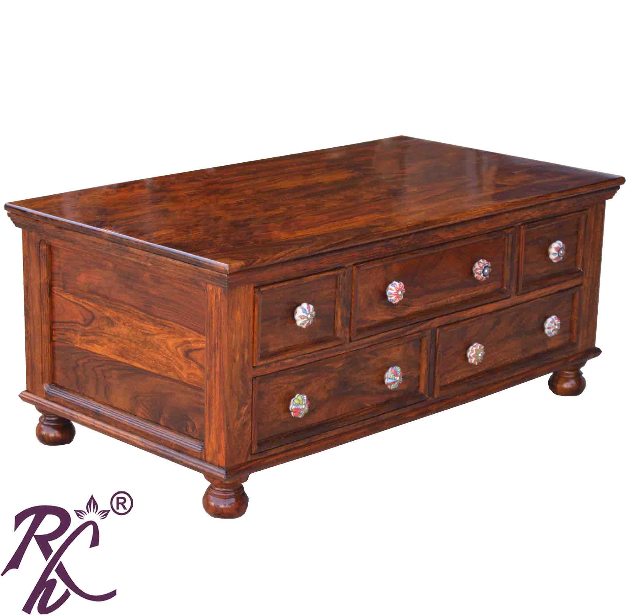 Solid Wood Capital Coffee Table