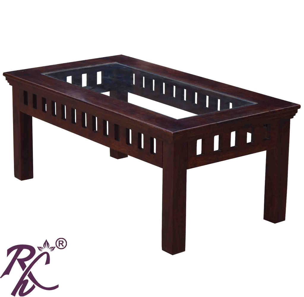 Solid Wood Kubera Center Table Without Shelf