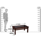 Solid Wood Kubera Center Table Without Shelf