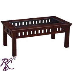 Solid Wood Kubera Center Table Without Shelf