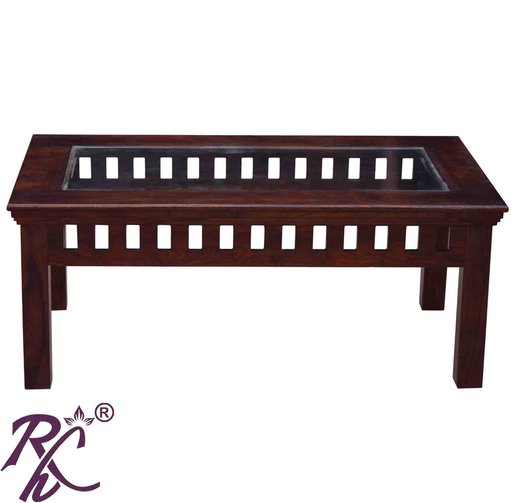 Solid Wood Kubera Center Table Without Shelf