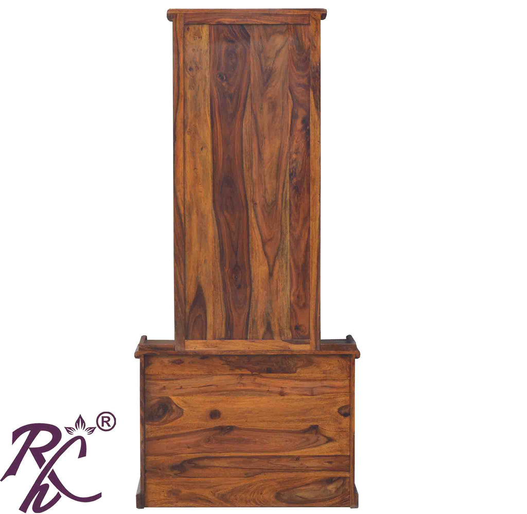 Solid Wooden Dresser Almirah With Stool