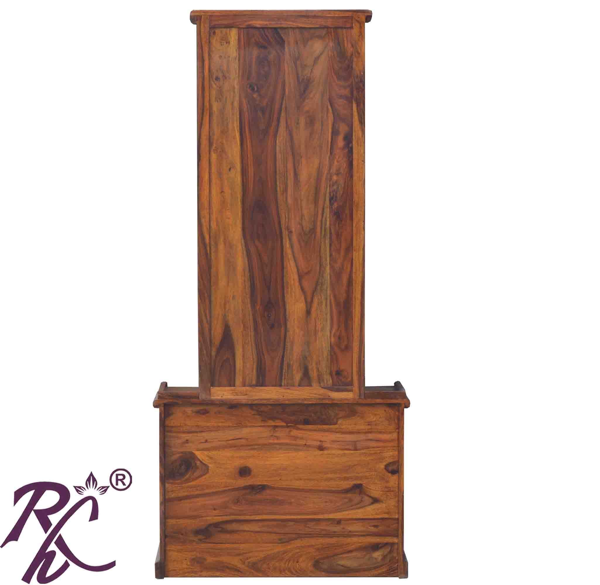 Solid Wooden Dresser Almirah With Stool