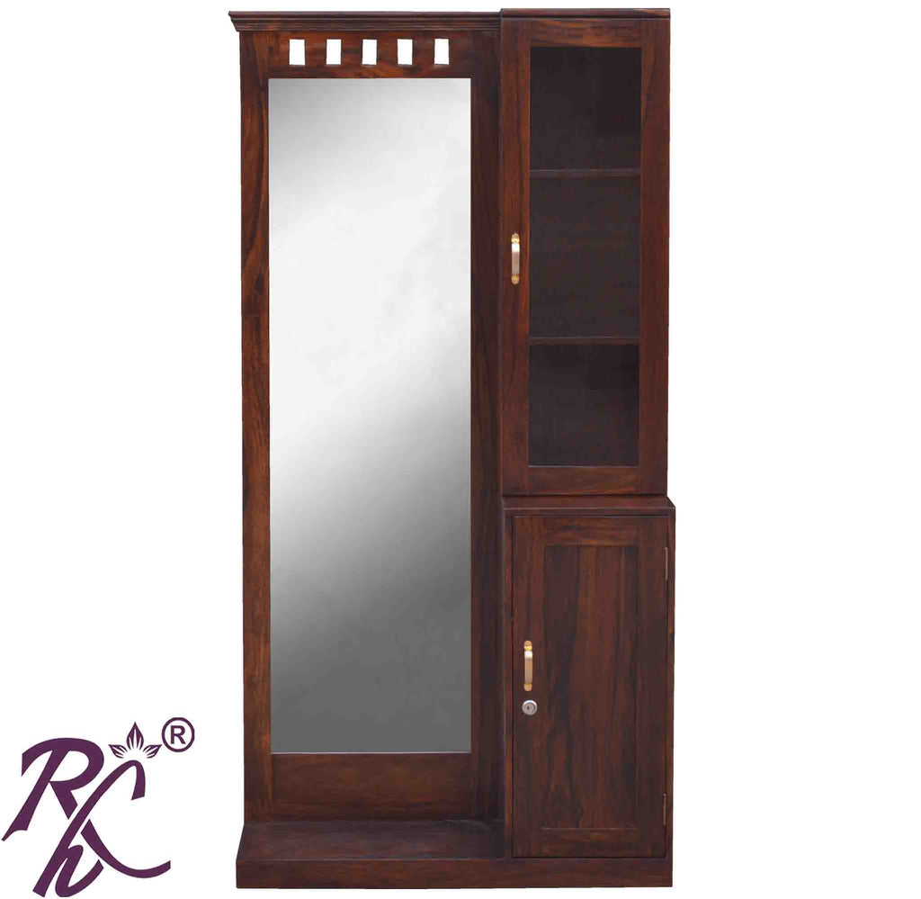 Solid  Wooden Kubera Design Dresser With Stool
