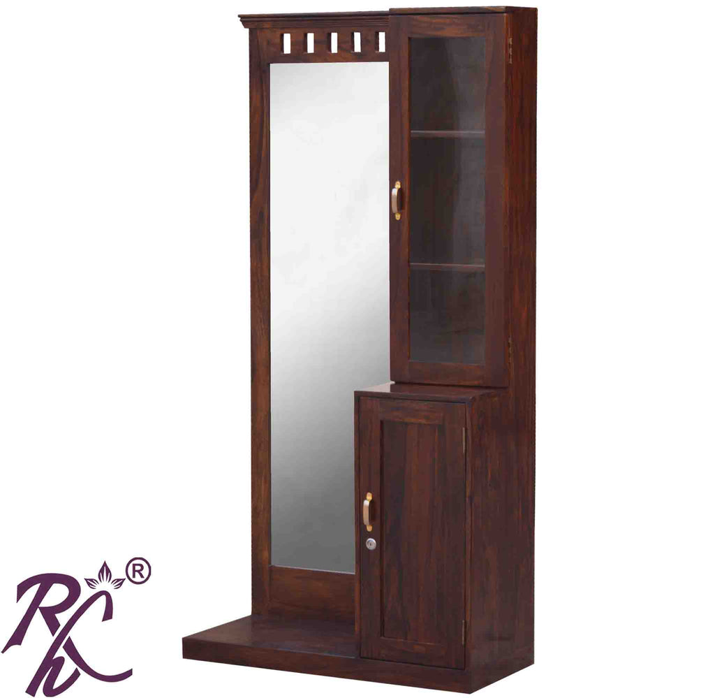 Solid  Wooden Kubera Design Dresser With Stool