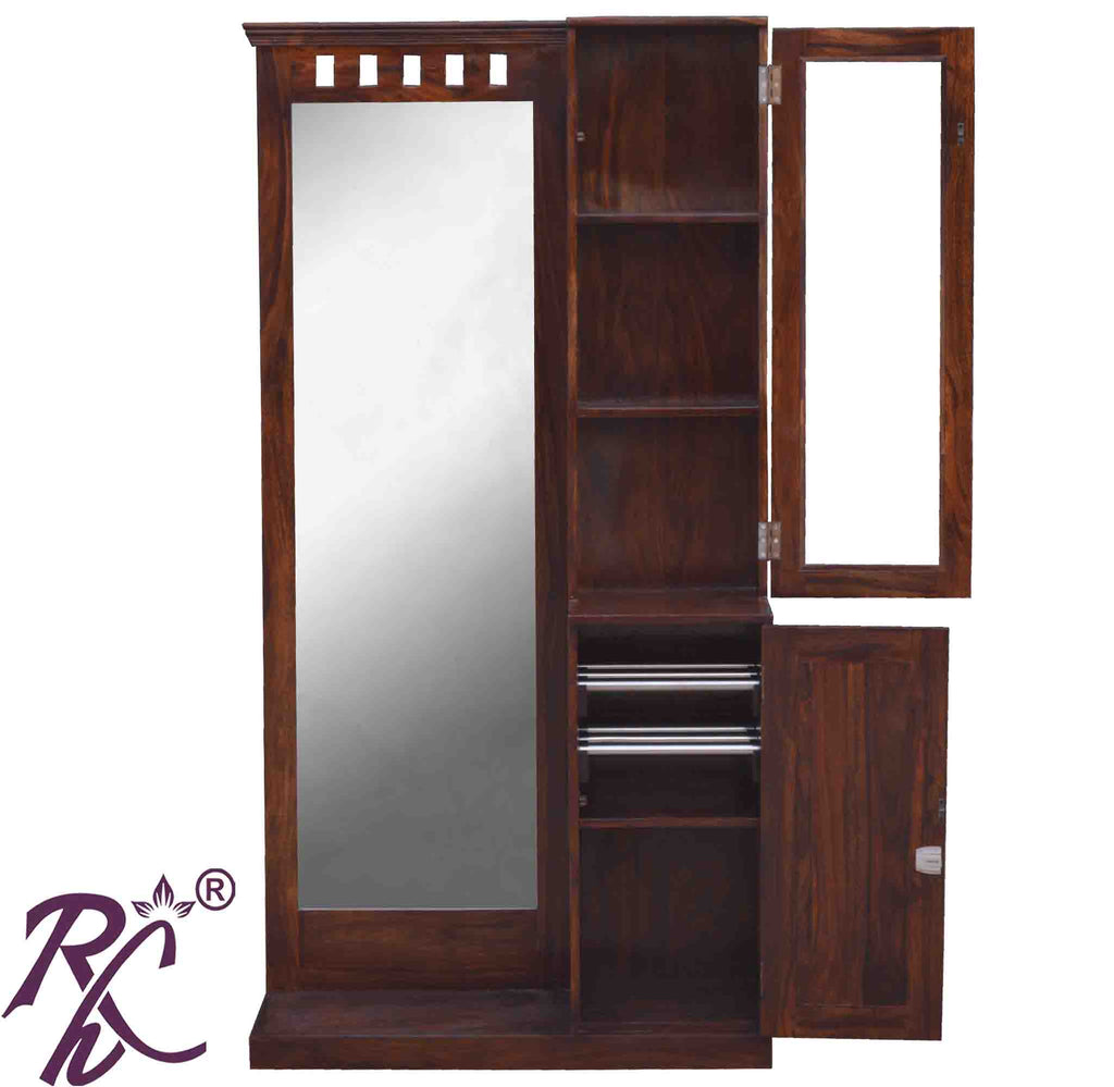 Solid  Wooden Kubera Design Dresser With Stool