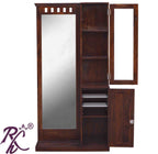 Solid  Wooden Kubera Design Dresser With Stool