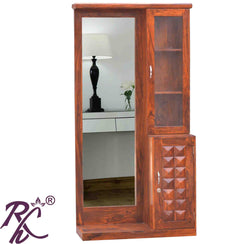 Solid Wooden  Diamond Door Design Dresser With Stool