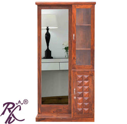 Solid Wooden  Diamond Door Design Dresser With Stool