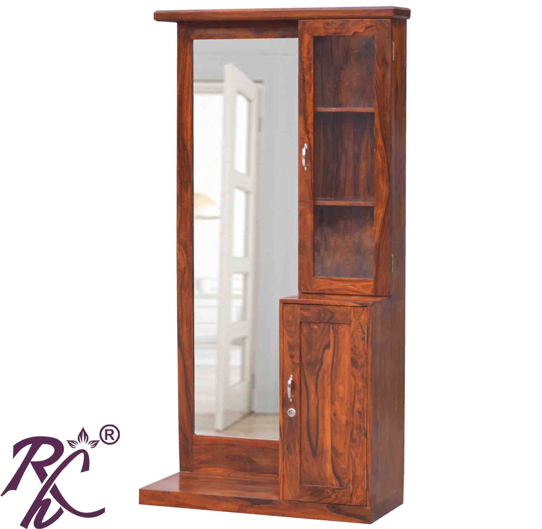 Solid Wooden Dresser With Stool
