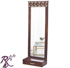 Solid Wood Brass Work L+T Design1 Drawer Mirror Dresser