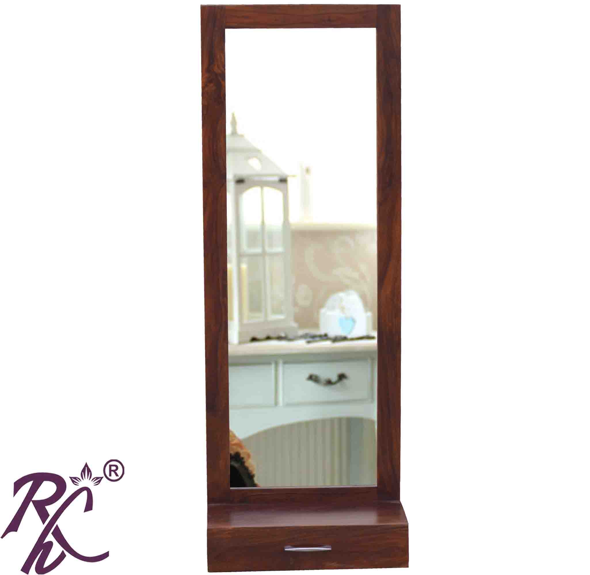 Solid Wood 1 Drawer Mirror Dresser