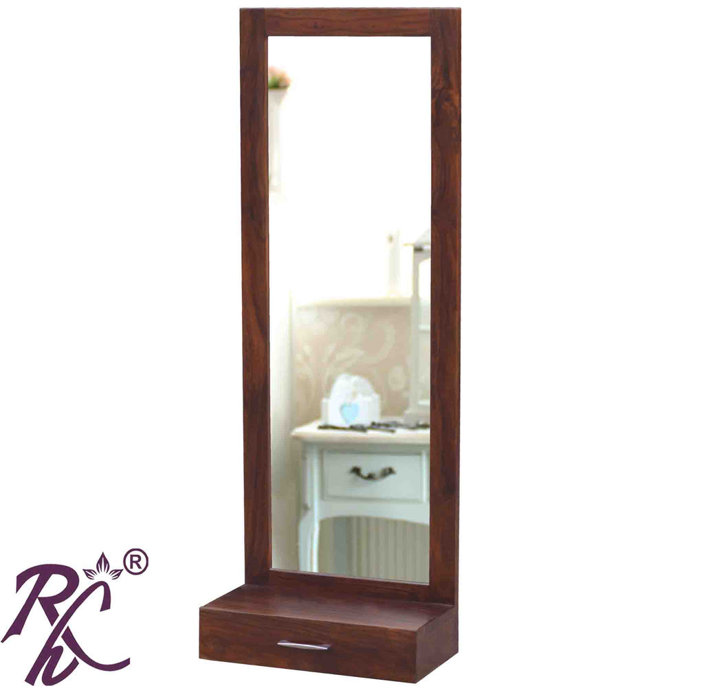 Solid Wood 1 Drawer Mirror Dresser