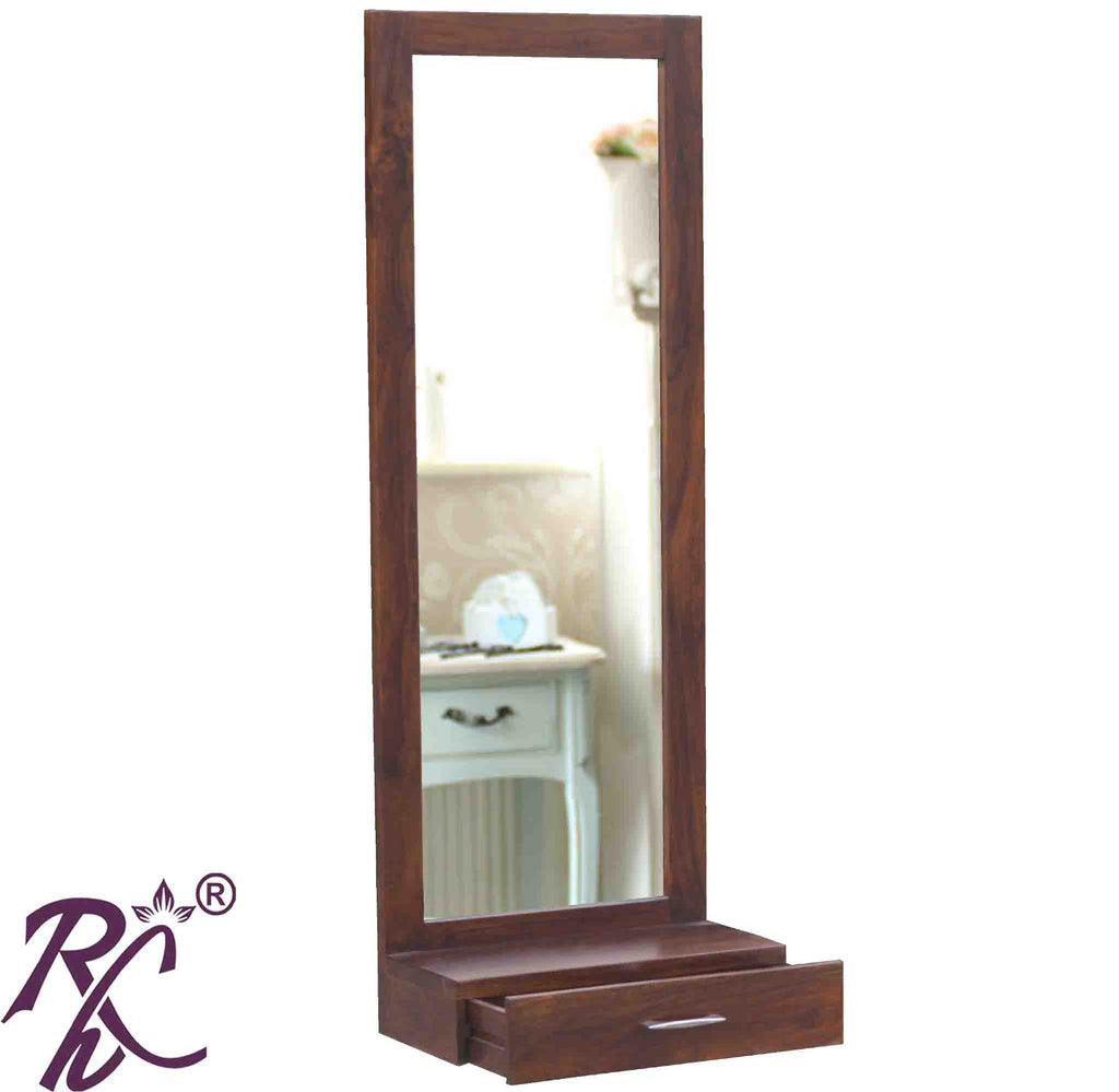 Solid Wood 1 Drawer Mirror Dresser