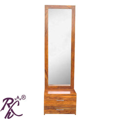 Solid Wooden 2 Drawer Dresser With Stool