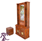 Solid Wood Pitel Bakhra Design Dressing Table With Stool