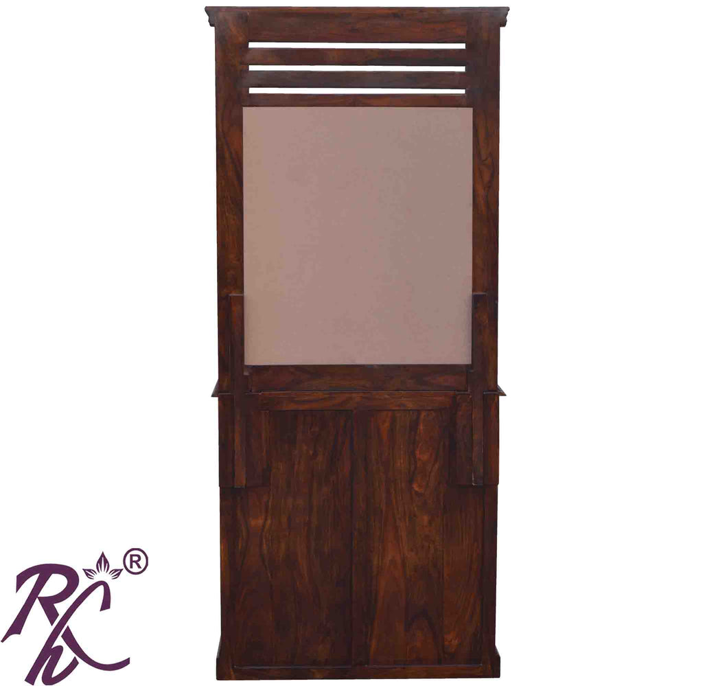 Solid Wood Stripe Design 5 Drawer Dresser With Stool