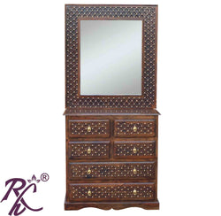 Solid Wood Jiksa Jali Design Dressing Table