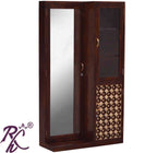 Solid Wood Dressing Brass Bakhra Design Almirah With Stool