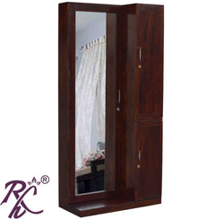 Solid Wood Dressing Almirah With Stool