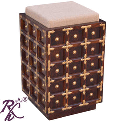 Solid Wood L+T Design Dressing Stool