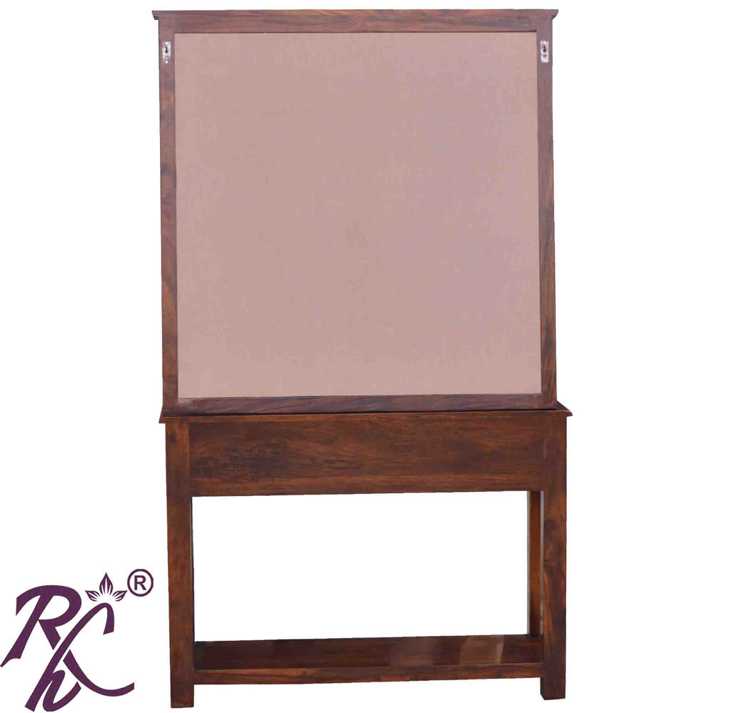 Solid Wood 2 Drawer Mirror Dresser