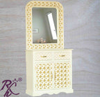 Solid Wood Brass Work Dressing Table Finish Duco Paint