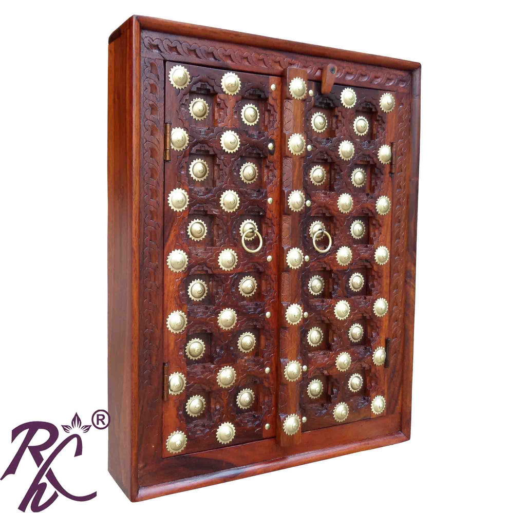 Solid Wooden Wood Bakhra Design Mirror Frame