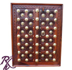 Solid Wooden Wood Bakhra Design Mirror Frame