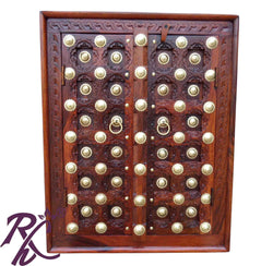 Solid Wooden Wood Bakhra Design Mirror Frame
