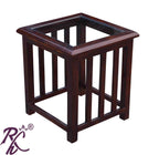 Solid Wood Wooden Lamp Table | Lamp Side Table | Side End Table  Glass Top
