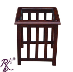 Solid Wood Wooden Lamp Table | Lamp Side Table | Side End Table  Glass Top