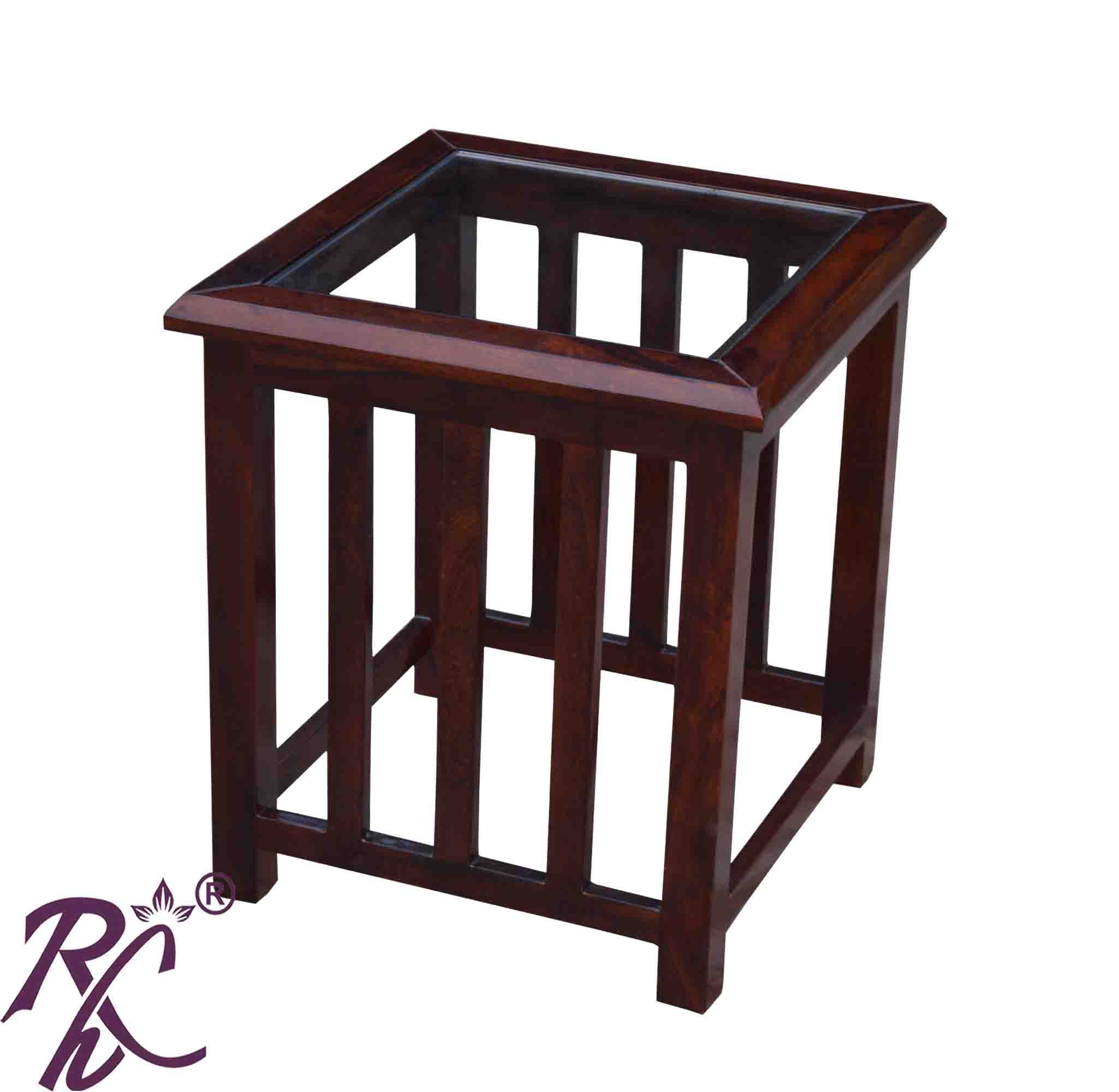 Solid Wood Wooden Lamp Table | Lamp Side Table | Side End Table  Glass Top