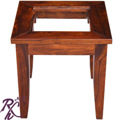 Solid Wood Wooden Lamp Table | Lamp Side Table | Side End Table Glass Top