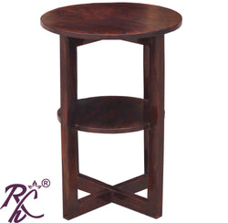 Solid Wood Wooden Lamp Table With Shelf | Lamp Side Table With Shelf | Side End Table With Shelf