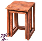 Solid Wood Wooden Lamp Table | Lamp Side Table | Side End Table | Zee Nesting Table
