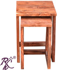 Solid Wood Wooden Lamp Table | Lamp Side Table | Side End Table | Zee Nesting Table