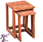 Solid Wood Wooden Lamp Table | Lamp Side Table | Side End Table | Zee Nesting Table