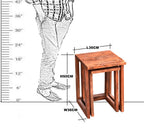 Solid Wood Wooden Lamp Table | Lamp Side Table | Side End Table | Zee Nesting Table