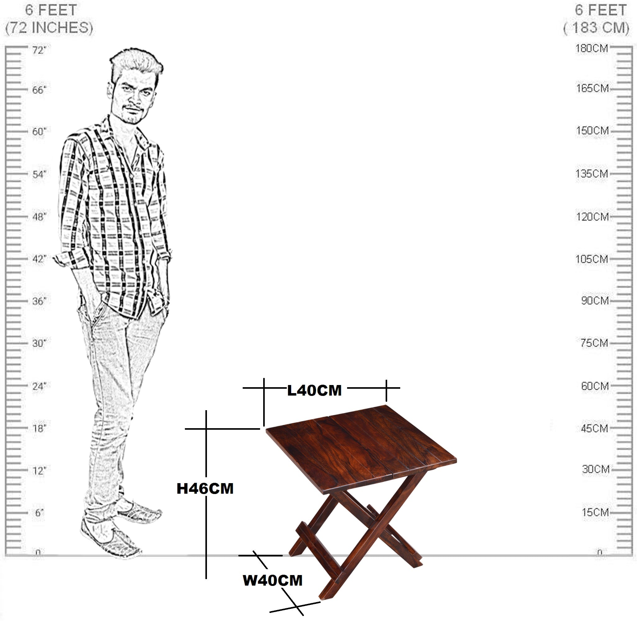 Solid Wooden Square Folding Table Lamp Table Lamp Side Table Side