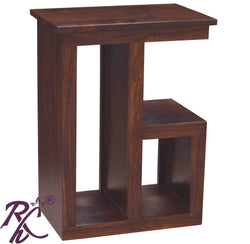 Solid Wood Wooden Lamp Table | Lamp Side Table | Side End Table G Shape