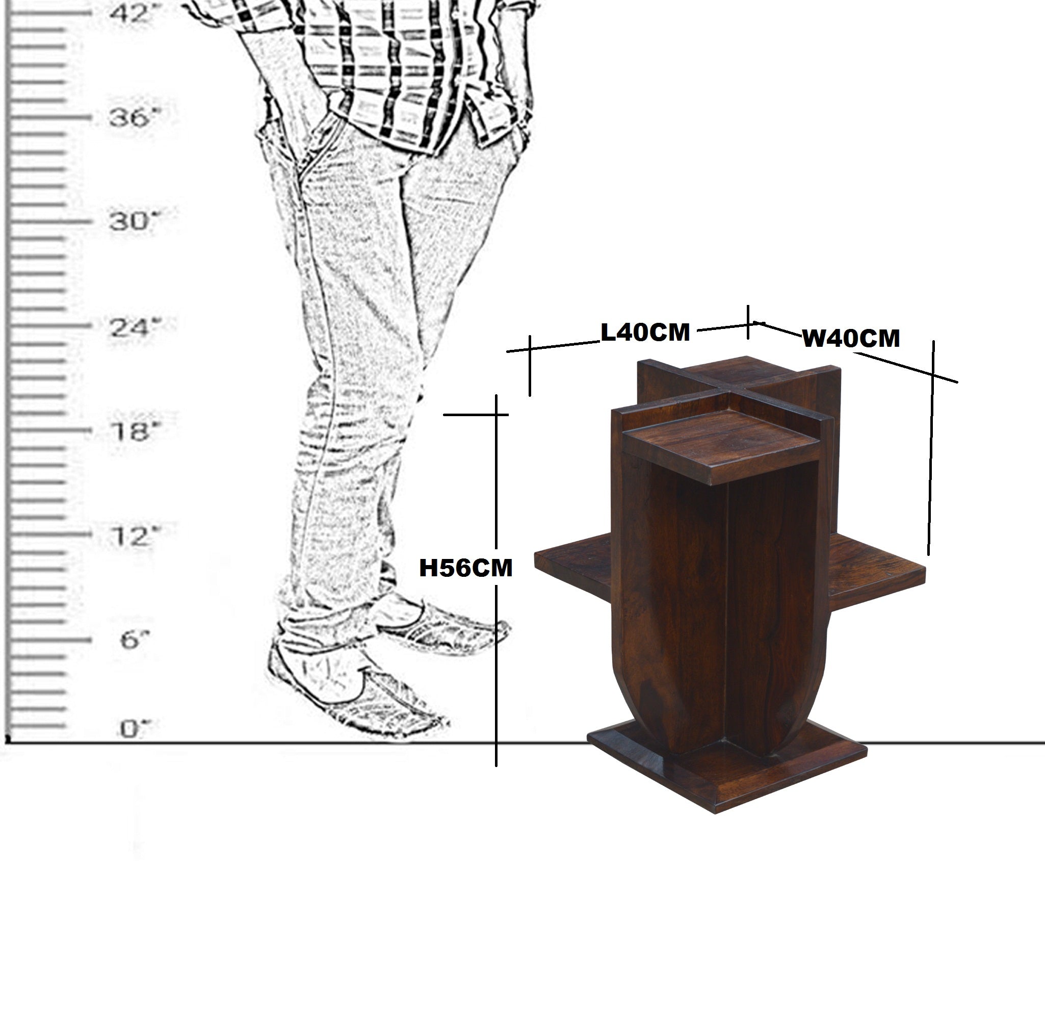Solid Wood Wooden Lamp Table | Lamp Side Table | Side End Table