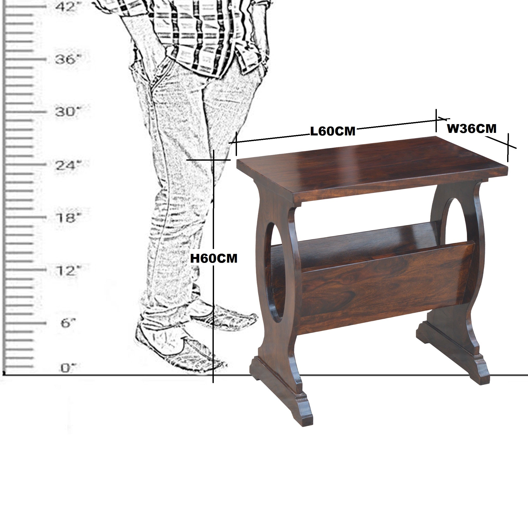 Solid Wood Wooden Lamp Table | Lamp Side Table | Side End Table