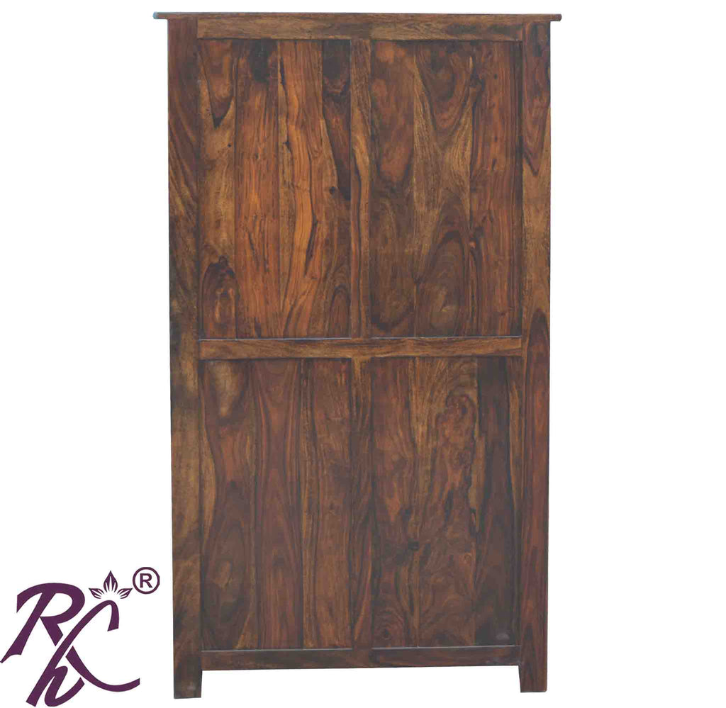 Solid Wood Brass Work L+T Design Kitchen Cabinet Small